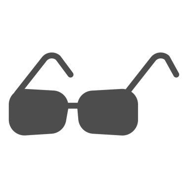 Güneş gözlüğü simgesi. Gözlük vektör çizimi beyaza izole edildi. Aksesuar kabartma tasarımı, web ve uygulama için tasarlanmış. Eps 10.