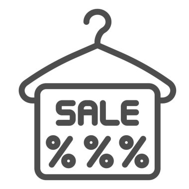 Askı ve satış etiketi simgesi. Beyaz üzerinde izole edilmiş özel teklif vektör illüstrasyonu. İndirimli etiket tasarımı, web ve uygulama için tasarlandı. Eps 10.