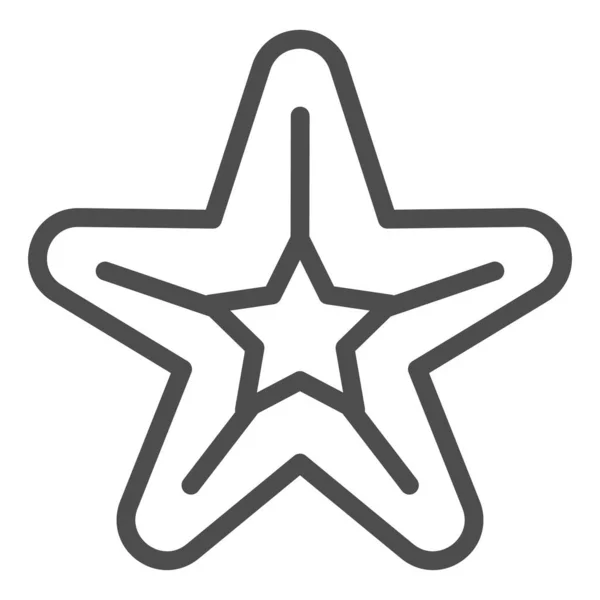 Εικονίδιο γραμμής αστερία. Εικόνα διανύσματος αστεριών της θάλασσας απομονωμένη στο λευκό. Στυλ σχεδίασης υδατοειδούς περιγράμματος, σχεδιασμένο για web και app. Eps 10. — Διανυσματικό Αρχείο