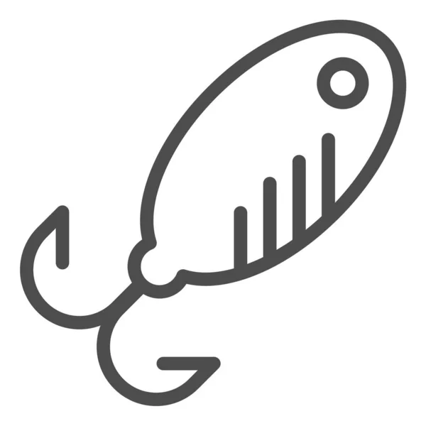 Bete linje ikon. Locka vektor illustration isolerad på vitt. Fiske tackla skissera stil design, utformad för webb och app. Eps 10. — Stock vektor