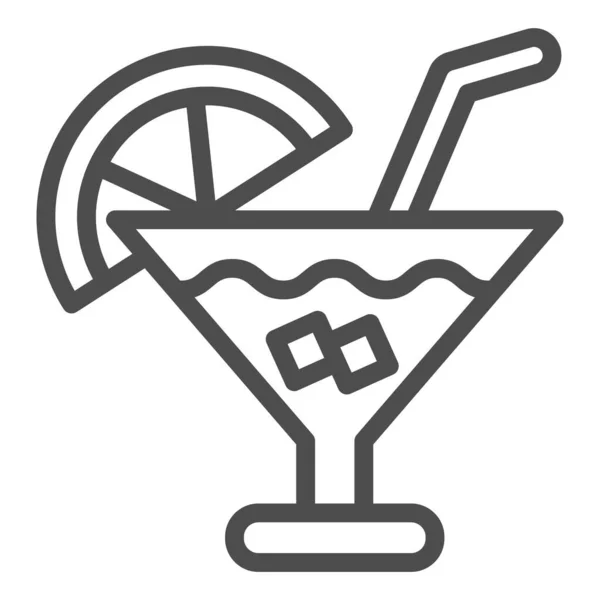 Icona della linea di cocktail. Partito bere illustrazione vettoriale isolato su bianco. Design stile bevanda alcolica contorno, progettato per il web e app. Eps 10 . — Vettoriale Stock