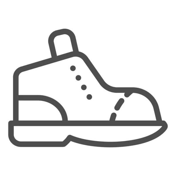 Ícone de linha de inicialização. Ilustração vetorial de calçado isolado em branco. Caminhadas botas design estilo esboço, projetado para web e app. Eps 10 . — Vetor de Stock