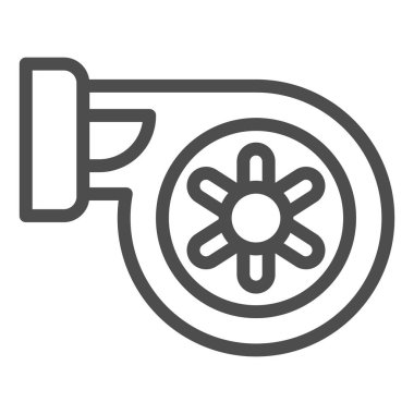 Araba filtresi çizgisi simgesi. Otomatik hava filtresi vektör illüstrasyonu beyazda izole edildi. Araba parçası tasarımı, web ve uygulama için tasarlanmış. Eps 10.