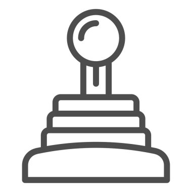 Vites kutusu simgesi. Hız değiştiren vektör çizimi beyaza izole edildi. Manüel şanzıman tasarımı, web ve uygulama için tasarlandı. Eps 10.