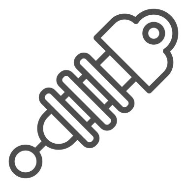 Şok emici çizgi simgesi. Otomobil süspansiyon vektör çizimi beyaza izole edildi. Araba parçası tasarımı, web ve uygulama için tasarlanmış. Eps 10.