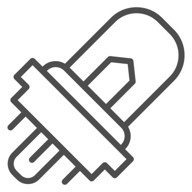 Baş lambası çizgisi simgesi. Otomobil ampul vektör çizimi beyaza izole edildi. Ağ ve uygulama için tasarlanmış otomatik ışık tasarımı. Eps 10.