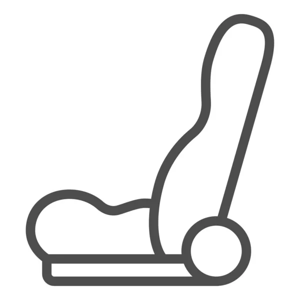 Icône de ligne de siège auto. Illustration vectorielle chaise automobile isolée sur blanc. Conception de style de contour de pièce de voiture, conçu pour le web et l'application. Eps 10 . — Image vectorielle