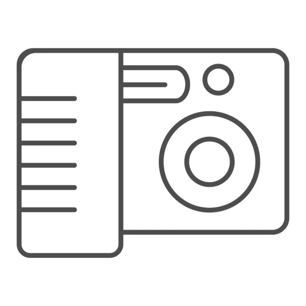 Camera thin line icon. Photo camera vector illustration isolated on white. Photography outline style design, designed for web and app. Eps 10. — Stock Vector
