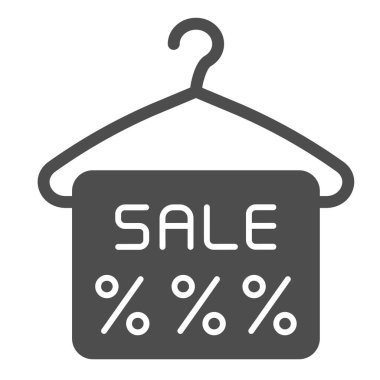 Askı ve satış etiketi sağlam simge. Beyaz üzerinde izole edilmiş özel teklif vektör illüstrasyonu. İndirimli etiket kabartma tasarımı, web ve uygulama için tasarlandı. Eps 10.