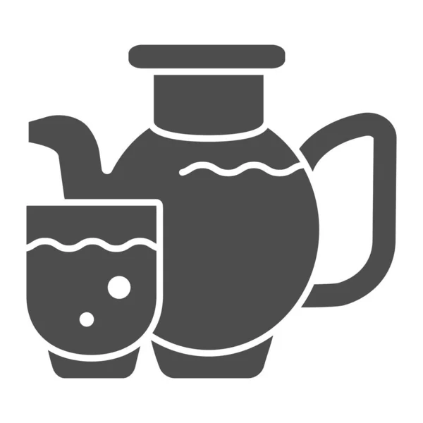 Saft solide Symbol. Glas Saftvektorillustration isoliert auf weiß. Saftkännchen im Glyphen-Stil, entworfen für Web und App. Eps 10. — Stockvektor