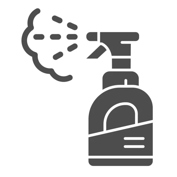 Spray de garrafa ícone sólido. Ilustração do vetor do pulverizador isolado no branco. Design de estilo glifo pulverizador, projetado para web e aplicativo. Eps 10 . — Vetor de Stock