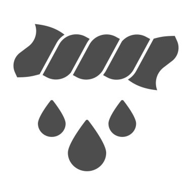 Giysileri sıkıca sık. Beyaz üzerinde izole edilmiş ıslak havlu vektör illüstrasyonu. Ağ ve uygulama için tasarlanmış kabartma stili desenli dokular. Eps 10.