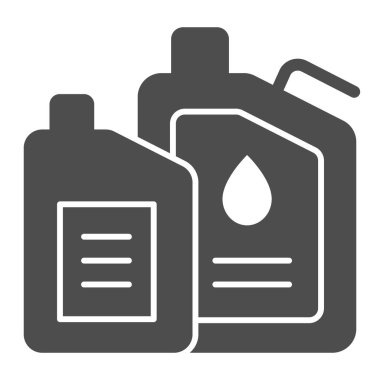 Makine yağı katı simgesi. Motor yağı çizimi beyaza izole edildi. Araba yağlayıcı kabartma tasarımı, web ve uygulama için tasarlanmış. Eps 10.