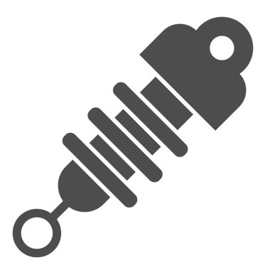 Şok emici katı simge. Otomobil süspansiyon vektör çizimi beyaza izole edildi. Araba parçası kabartma tasarımı, web ve uygulama için tasarlanmış. Eps 10.