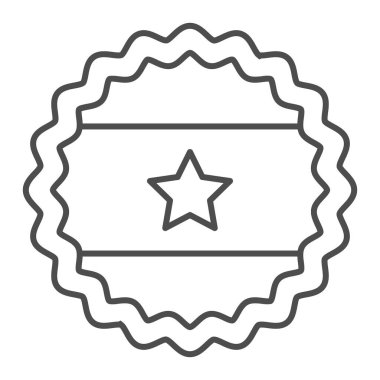 Bira etiketi ince çizgi simgesi. Fıçı etiketi vektör çizimi beyaza izole edildi. Bira rozeti tasarımı, web ve uygulama için tasarlanmış. Eps 10.