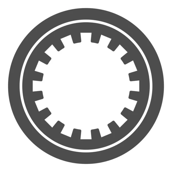 Coche placa de embrague icono sólido. Ilustración vectorial de disco de coche aislado en blanco. Diseño de estilo glifo de llanta de automóvil, diseñado para web y aplicación. Eps 10 . — Vector de stock