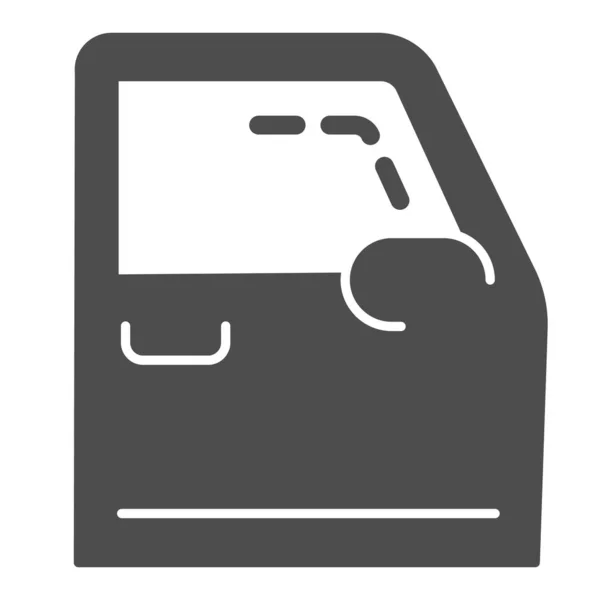 Pevná ikona dveří auta. Vektorová ilustrace automobilových dveří izolovaná na bílé. Automatický design ve stylu glyfu, navržený pro web a aplikaci. Eps 10. — Stockový vektor