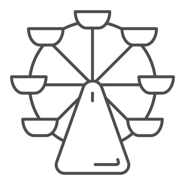 Колісна ікона Ферріса. Векторна ілюстрація Каруселя ізольована на білому. Справедливий дизайн контуру, розроблений для веб і додатків. Eps 10. — стоковий вектор