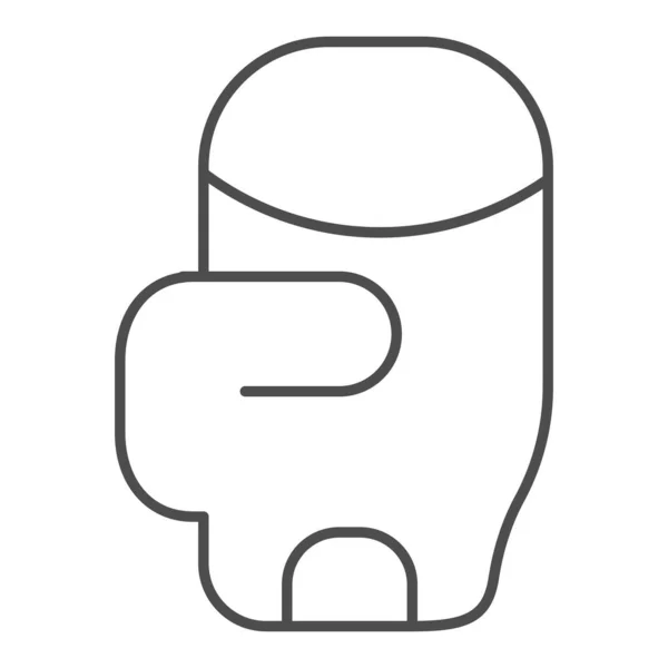 Gant de boxe fine ligne icône. Illustration vectorielle d'équipement de boîte isolée sur blanc. Poing design de style contour, conçu pour le web et l'application. Eps 10 . — Image vectorielle