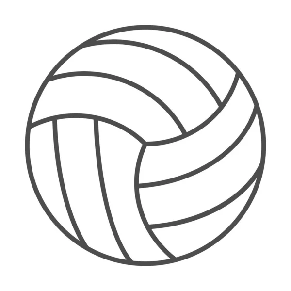 Значок тонкой линии волейбольного мяча. Векторная иллюстрация спортивного оборудования изолирована на белом. Дизайн игрового мяча очерчен стилем, предназначенным для веб и приложений. Eps 10 . — стоковый вектор