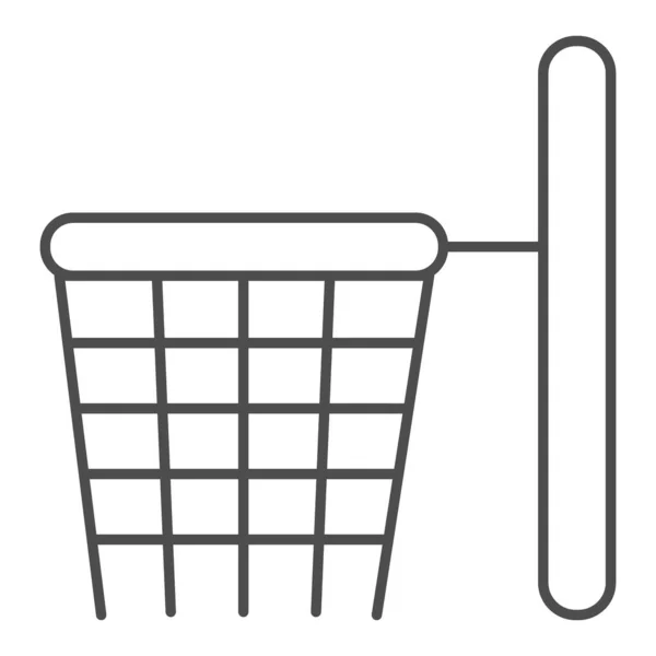 Баскетбольна мережа тонкої лінії значок. Губка Векторні ілюстрації ізольовані на білому. Контурний дизайн кошика, розроблений для веб та додатків. Епс 10 . — стоковий вектор