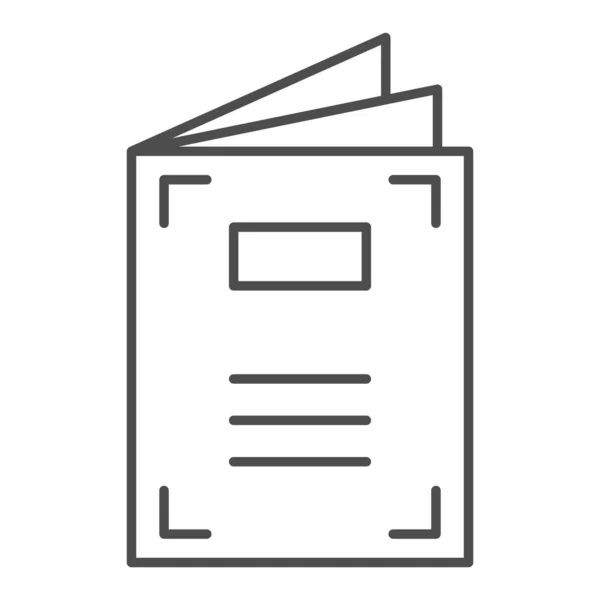 Notizblock Thin Line Icon. Notizbuch-Vektordarstellung isoliert auf weiß. Pad outline style design, entworfen für web und app. Eps 10. — Stockvektor