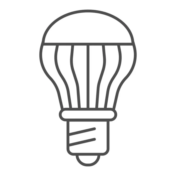 Icona linea sottile lampadina a risparmio energetico. Illustrazione vettoriale lampada ad alta efficienza energetica isolata su bianco. Progettazione dello stile di contorno della lampada a risparmio energetico, progettata per il web e l'app. Eps 10 . — Vettoriale Stock