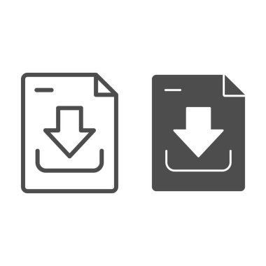 Belge satırı ve simge simgesi indir. Dosya vektör illüstrasyonu beyazda izole ediliyor. Dosya ana hatlarını web ve uygulama için tasarlanmış olarak kaydet. Eps 10.