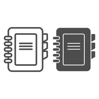 Adres defteri satırı ve sembol. Telefon rehberi çizimi beyaza izole edildi. Not defteri tasarımı, web ve uygulama için tasarlanmış. Eps 10.