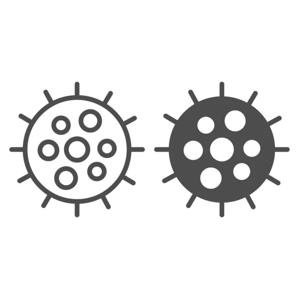 Plankton lijn en glyph icoon. Klam vector illustratie geïsoleerd op wit. Krill ontwerp, ontworpen voor web en app. Eps 10. — Stockvector