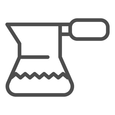 Türk kahve fincanı ikonu. Beyazda izole edilmiş kahve vektörü illüstrasyonu için hapis. Web ve uygulama için tasarlanmış tasarım tasarımı için. Eps 10.