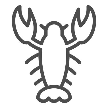 Kerevit hattı ikonu. Kerevit vektör çizimi beyaza izole edildi. Deniz ürünleri tasarımı, web ve uygulama için tasarlanmış. Eps 10.