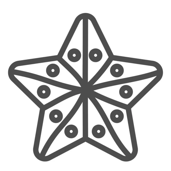 Значок лінії Starfish. Водні векторні ілюстрації ізольовані на білому. Пляжний контур стилю дизайну, призначений для веб і додатків. Епс 10 . — стоковий вектор