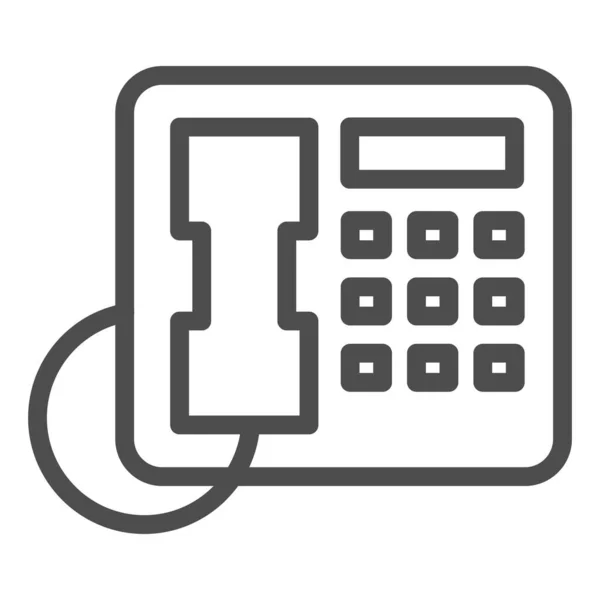 固定電話線のアイコン。白で区切られたベクトル図を呼び出します。ウェブとアプリ用に設計された電話アウトラインスタイルのデザイン。Eps 10. — ストックベクタ