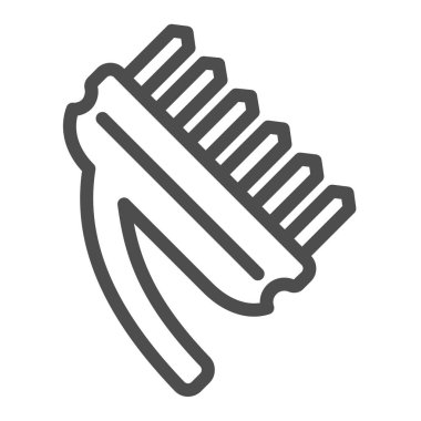 Temizlik fırçası çizgisi simgesi. Beyaz üzerine izole edilmiş ev vektör illüstrasyonu. Tüylü tasarım tasarımı, web ve uygulama için tasarlandı. Eps 10.