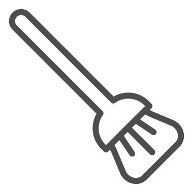 Süpürge hattı simgesi. Beyaz üzerine izole edilmiş ev vektör illüstrasyonu. Ağ ve uygulama için tasarlanmış temizlik aracı tasarımı. Eps 10.