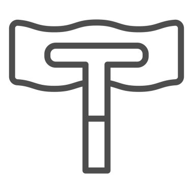 Paspas çizgisi simgesi. Beyaz üzerine izole edilmiş ev vektör illüstrasyonu. Temizlik paspas tasarımı, web ve uygulama için tasarlanmış. Eps 10.