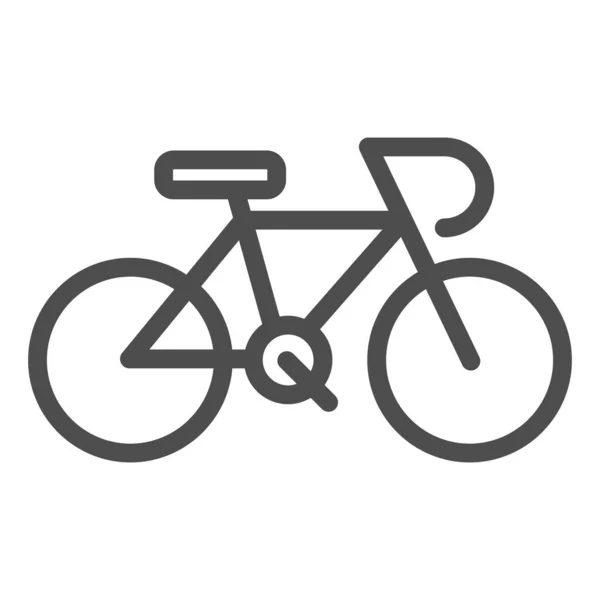 Ícone de linha de bicicleta. Ilustração do vetor da bicicleta isolada no branco. Design de estilo de esboço de esporte, projetado para web e aplicativo. Eps 10 . — Vetor de Stock