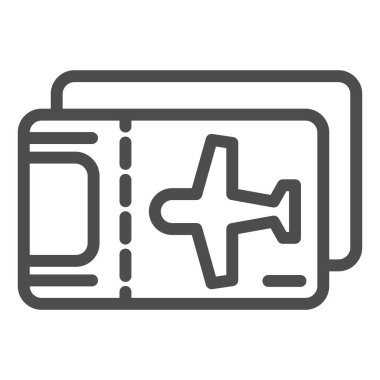 Uçak bileti ikonu. Uçak bileti vektör çizimi beyaza izole edildi. Turizm tasarımı web ve uygulama için tasarlandı. Eps 10.