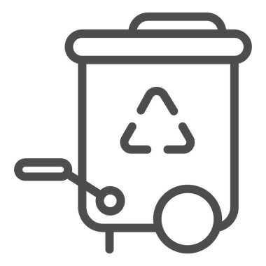 Çöp kutusu simgesini geri dönüştür. Beyazda izole edilmiş vektör illüstrasyonunu tekrar kullan. Çöp tasarımı, web ve uygulama için tasarlanmış. Eps 10.