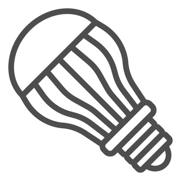 Icona della linea di lampadina ecologica. Illustrazione vettoriale della lampada Eco isolata su bianco. Design elettrico in stile contorno, progettato per web e app. Eps 10 . — Vettoriale Stock