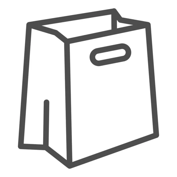 Icono de línea de bolsa de papel. Ilustración vectorial de paquete aislado en blanco. Diseño de estilo de contorno de bolsa de compras, diseñado para web y aplicación. Eps 10 . — Archivo Imágenes Vectoriales