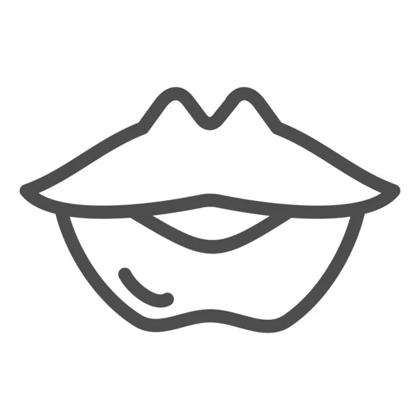 Icono de línea de labios. Ilustración de vectores bucales aislados en blanco. Beso esquema de diseño de estilo, diseñado para la web y la aplicación. Eps 10 . — Archivo Imágenes Vectoriales