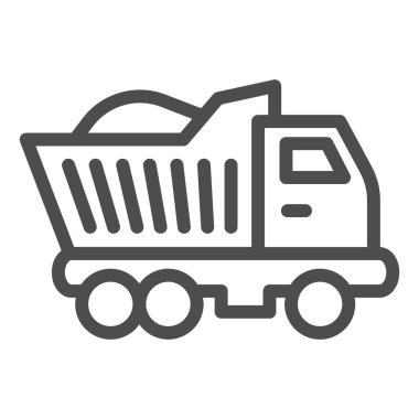 Kamyon hattı simgesi. Van vektör çizimi beyaza izole edildi. Lorry tasarım tasarımı, web ve uygulama için tasarlandı. Eps 10.