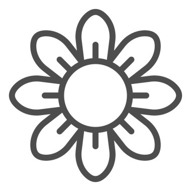 Çiçek çizgisi simgesi. Çiçek vektör çizimi beyaza izole edildi. Gelişmiş tasarım tasarımı, web ve uygulama için tasarlandı. Eps 10.