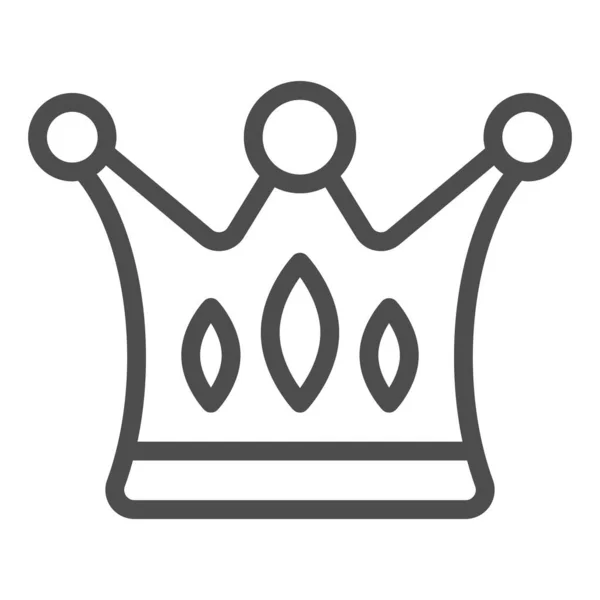 Kroonlijn icoon. Majestueuze vectorillustratie geïsoleerd op wit. Royalty outline stijl ontwerp, ontworpen voor web en app. Eps 10. — Stockvector