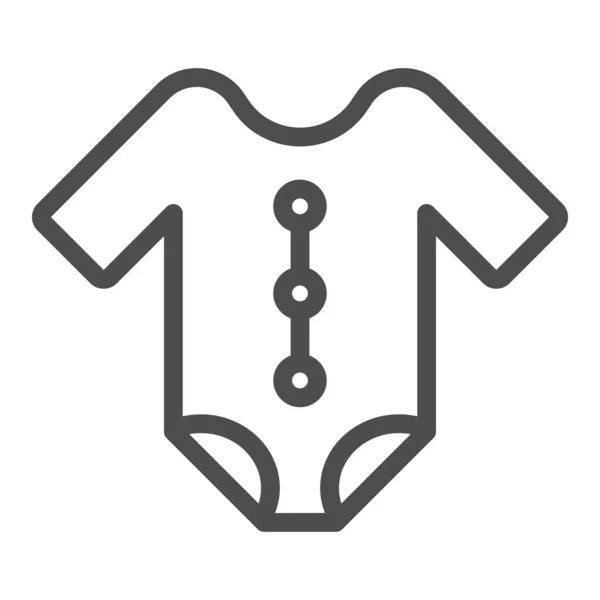 Icono de línea de bebé. Ilustración vectorial de ropa infantil aislada en blanco. Diseño de estilo de contorno de traje recién nacido, diseñado para web y aplicación. Eps 10 . — Archivo Imágenes Vectoriales