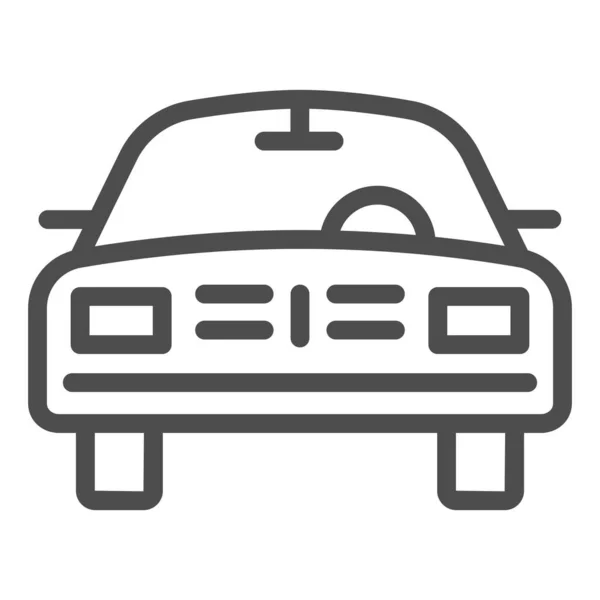 Icône de ligne de voiture, symbole de transport, signe vectoriel d'automobile de passager sur fond blanc, icône automatique dans le style de contour pour le concept mobile et la conception Web. Graphiques vectoriels . — Image vectorielle