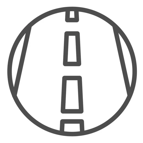 Pictogram van de autosnelweglijn, transportsymbool, verkeersvectorteken op witte achtergrond, pictogram van de snelweg in contourstijl voor mobiel concept en webdesign. vectorgrafieken. — Stockvector