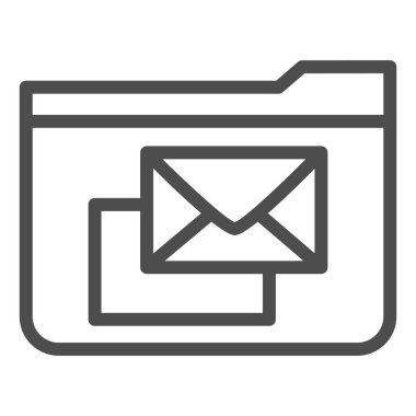 Posta hattı simgesi için dizin. Beyaz üzerine izole edilmiş zarf vektör illüstrasyonlu dizin. Bilgisayar dizini tasarımı, web ve uygulama için tasarlandı. Eps 10.